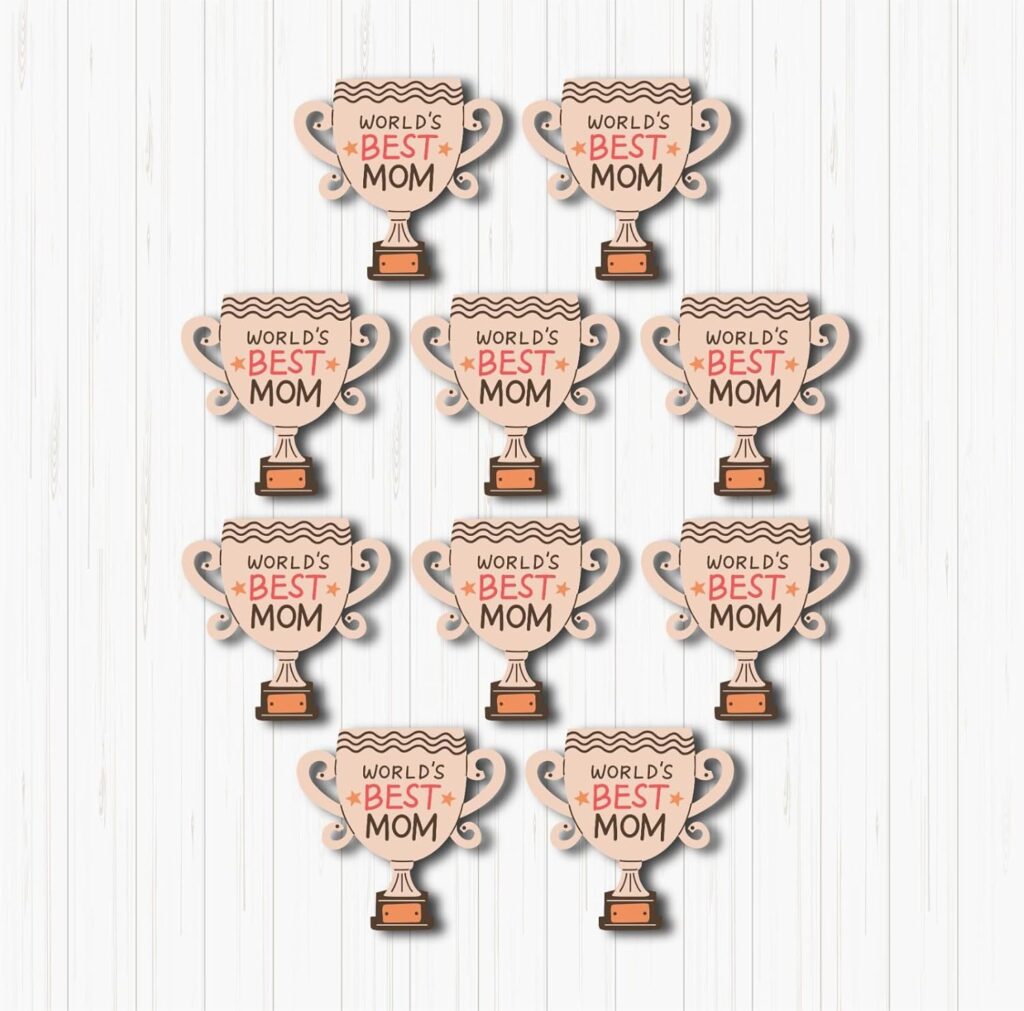 World Best Mom Trophy Small Sunboard Cutouts