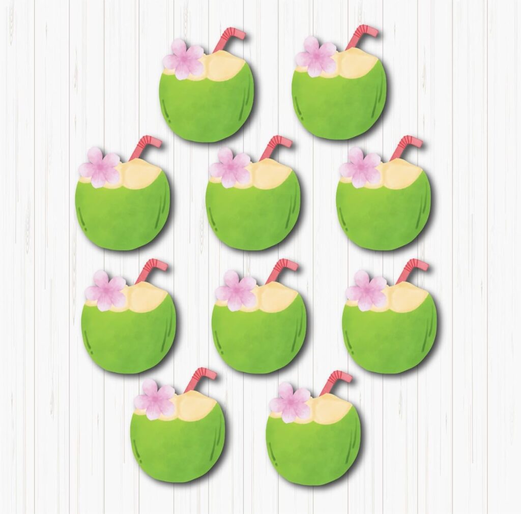 Coconut Small sunboard Cutouts Set