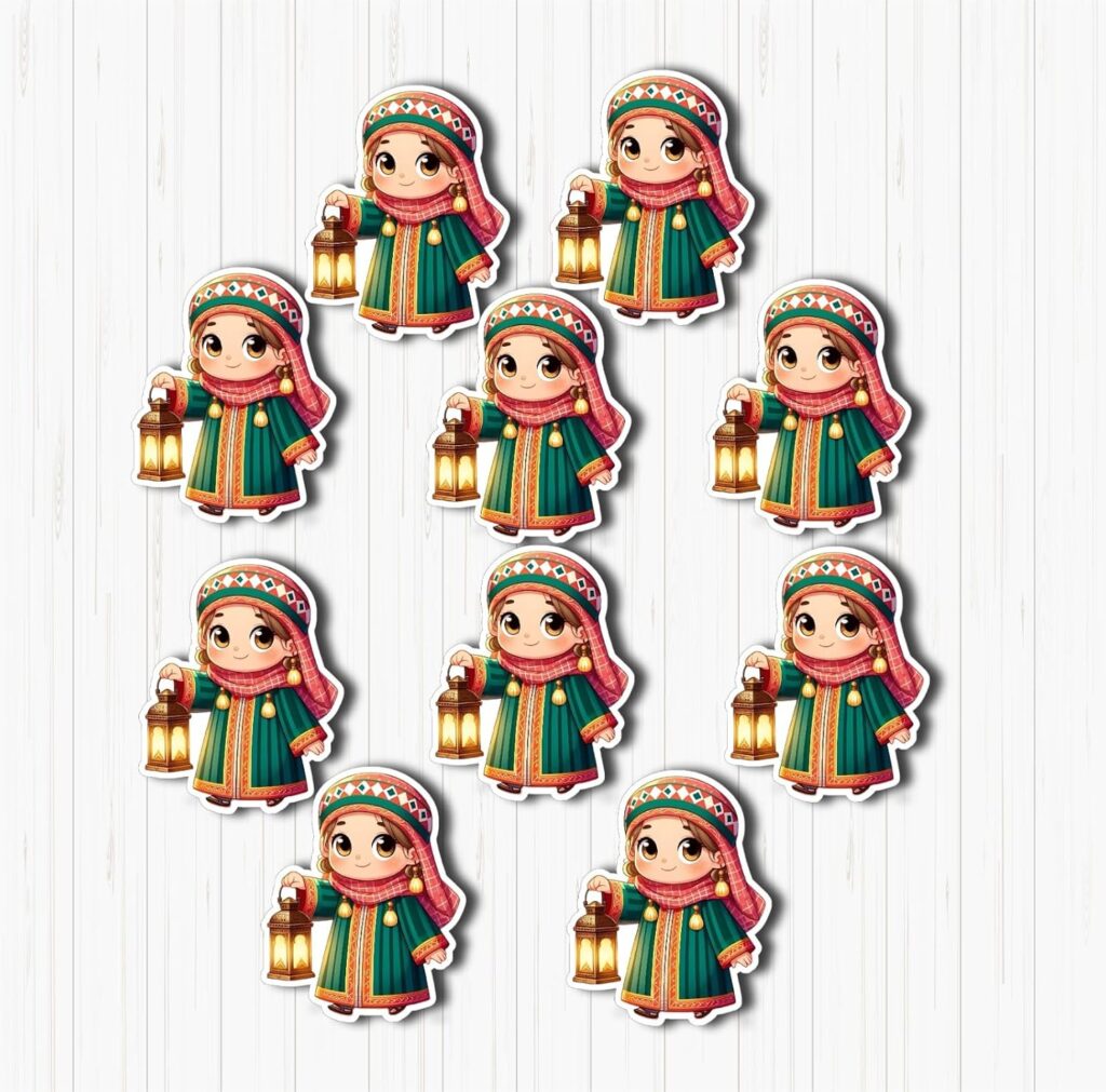 Cute Girl Ramadan Lanterns Sunboard Cutouts - Islamic