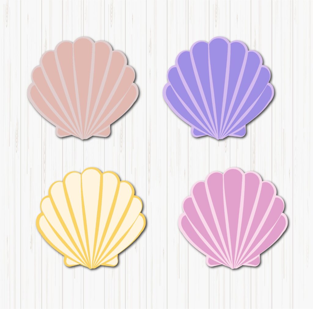 Colorful Seashell Small sunboard Cutouts