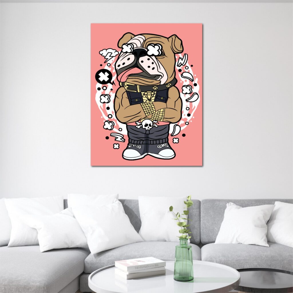 Bad as Bull Dog Rectangle Wall Decor