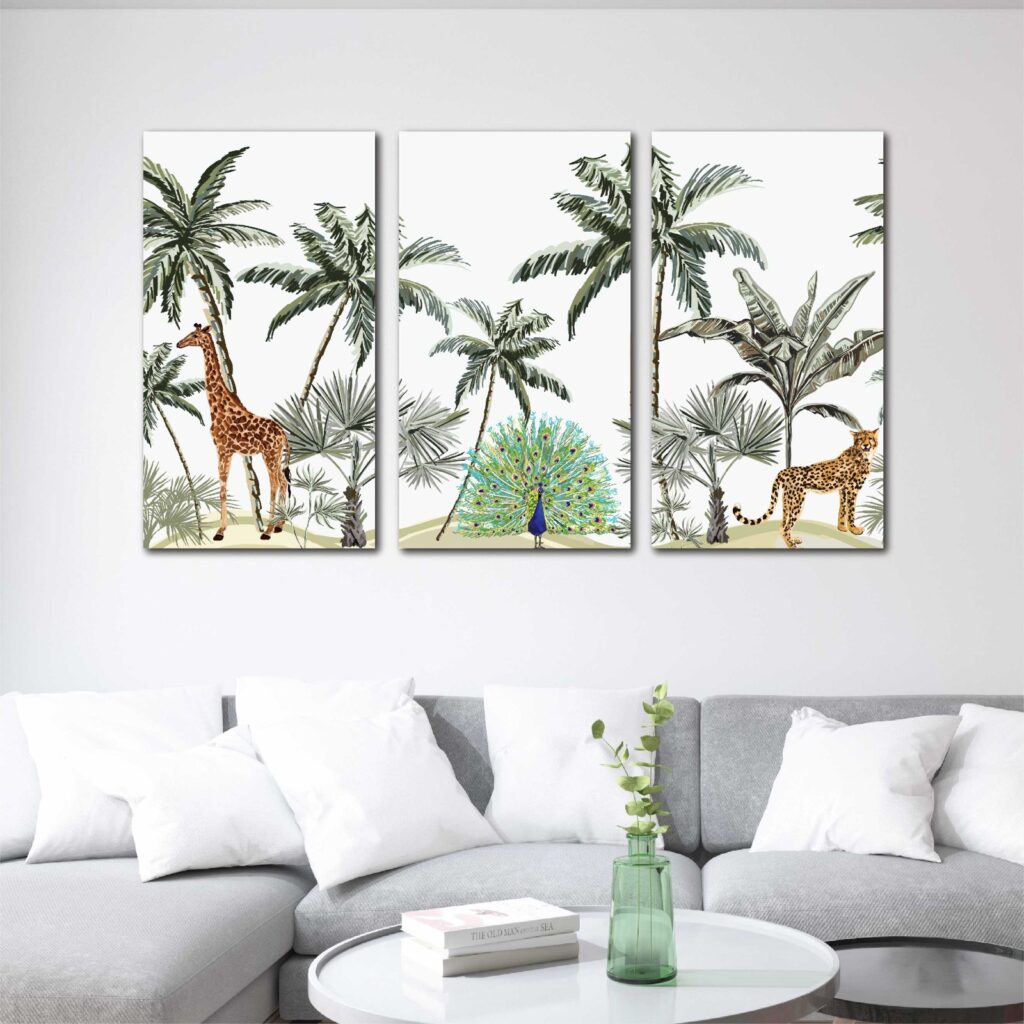 Aesthetic Flower Grid Rectangular Shape Wall Art