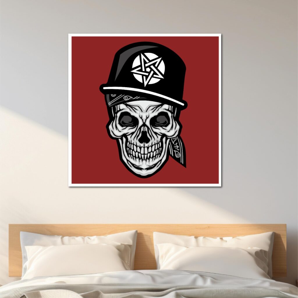 Badass Skull Rectangle Wall Decor