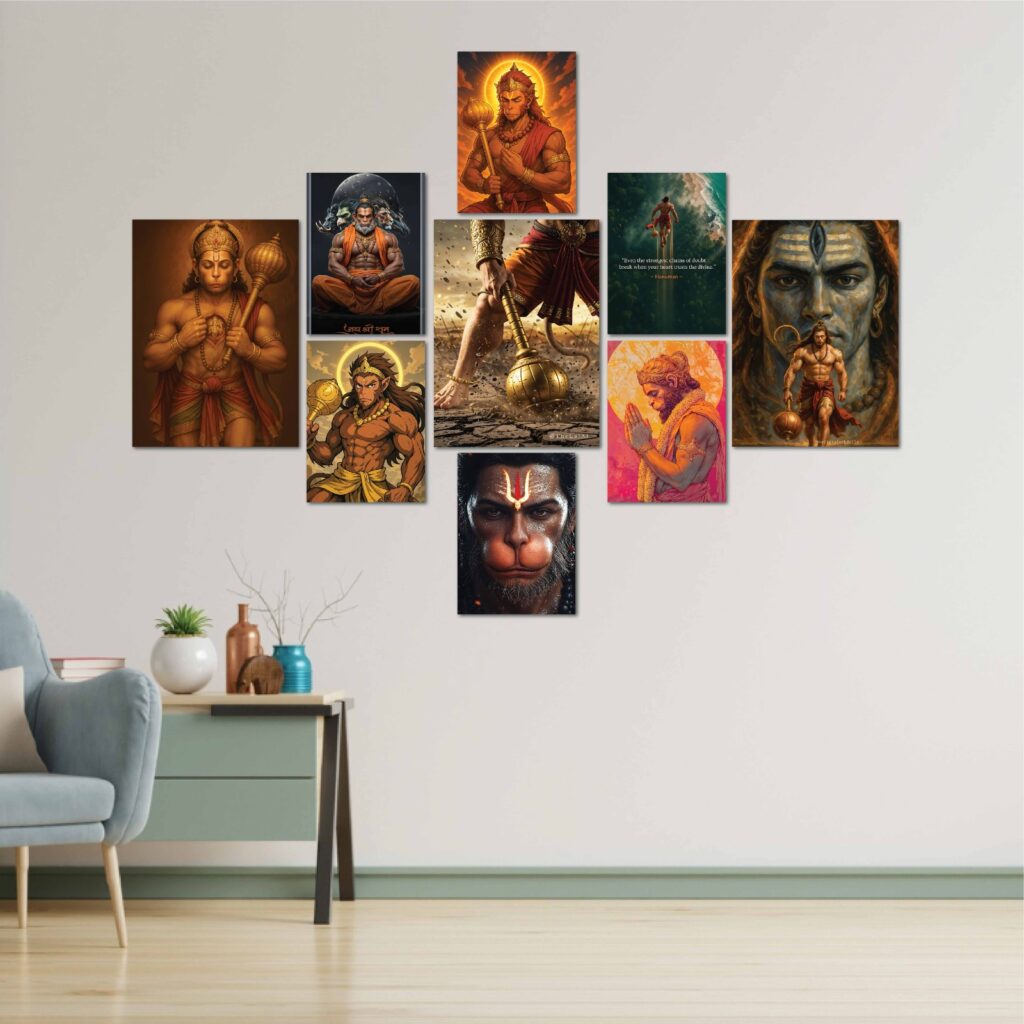 Hanuman Ji Design Wall Posters