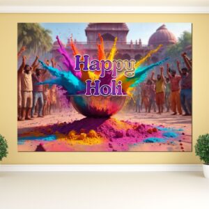 Happy Holi Flex Banner Backdrops