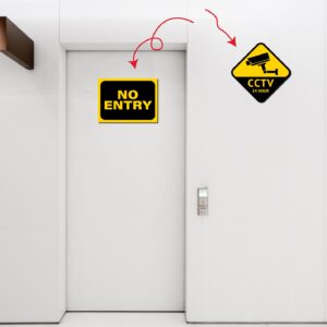 No Entry & CCTV sunboard signages set of 10