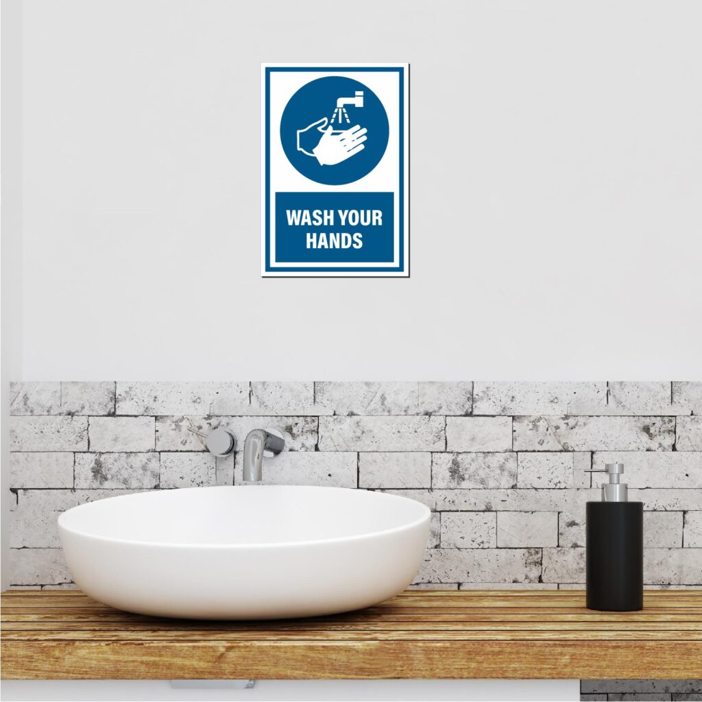 Wash your hands sunboard signages