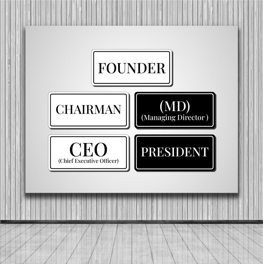 Office Designation sunboard signages