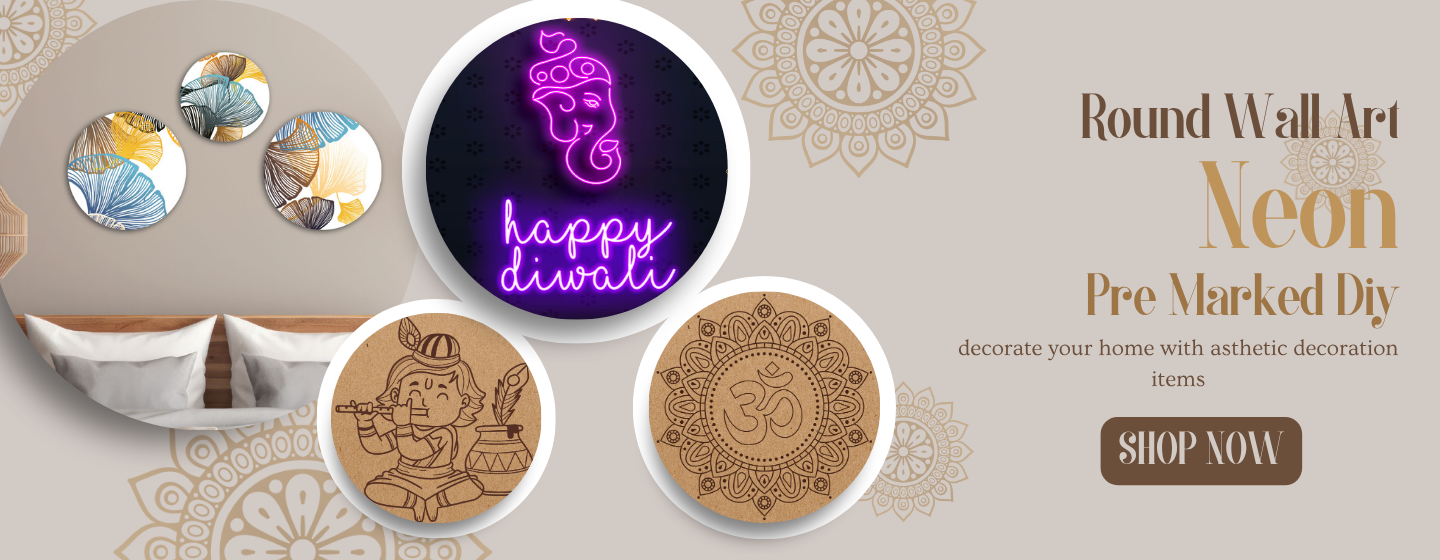 Gray Beige Ornament Diwali Big Sale Medium Banner (1440 x 560 px)